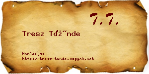 Tresz Tünde névjegykártya