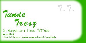 tunde tresz business card